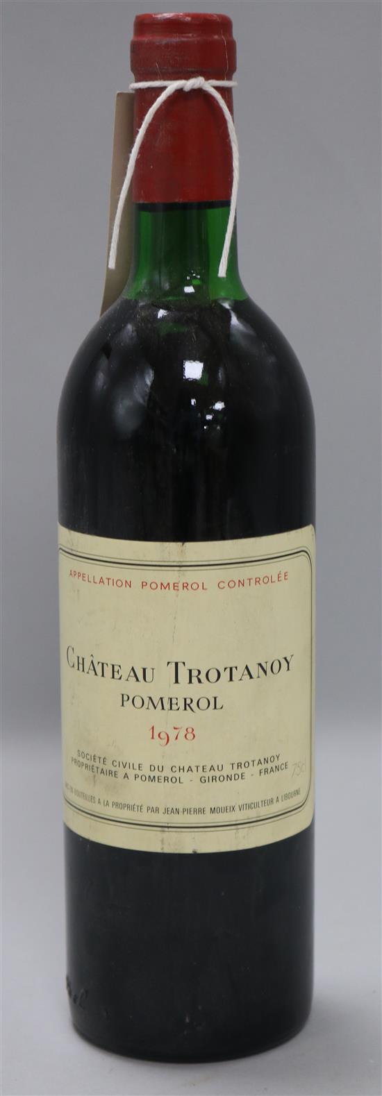 Twelve bottles of Chateau Trotanoy, Pomerol, 1978.